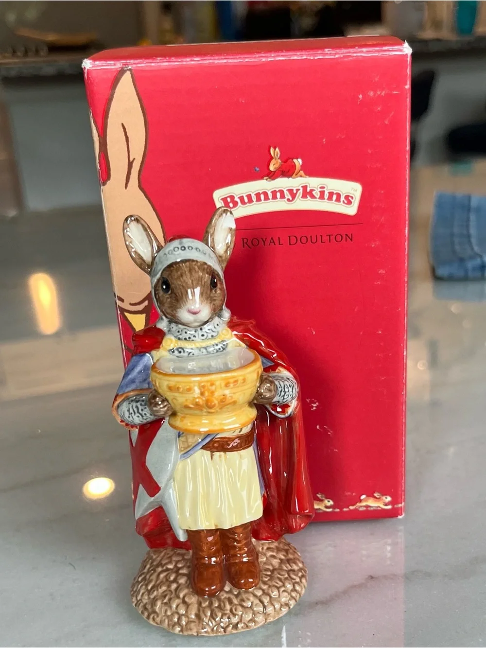 Royal Doulton Blue and Pink Bunnykins Regal Figurine